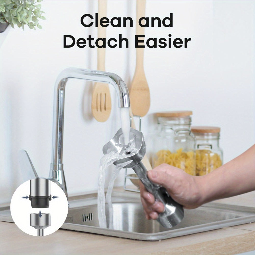 Immersion Blender 7-in-1 Hand Blender 1000W - 16-Speed Handheld Stick Blender with Stainless Steel Blade, 27oz Mixing Beaker, 20oz Chopper, Whisk & Milk Frother, for Soups, Smoothies & Baby Food