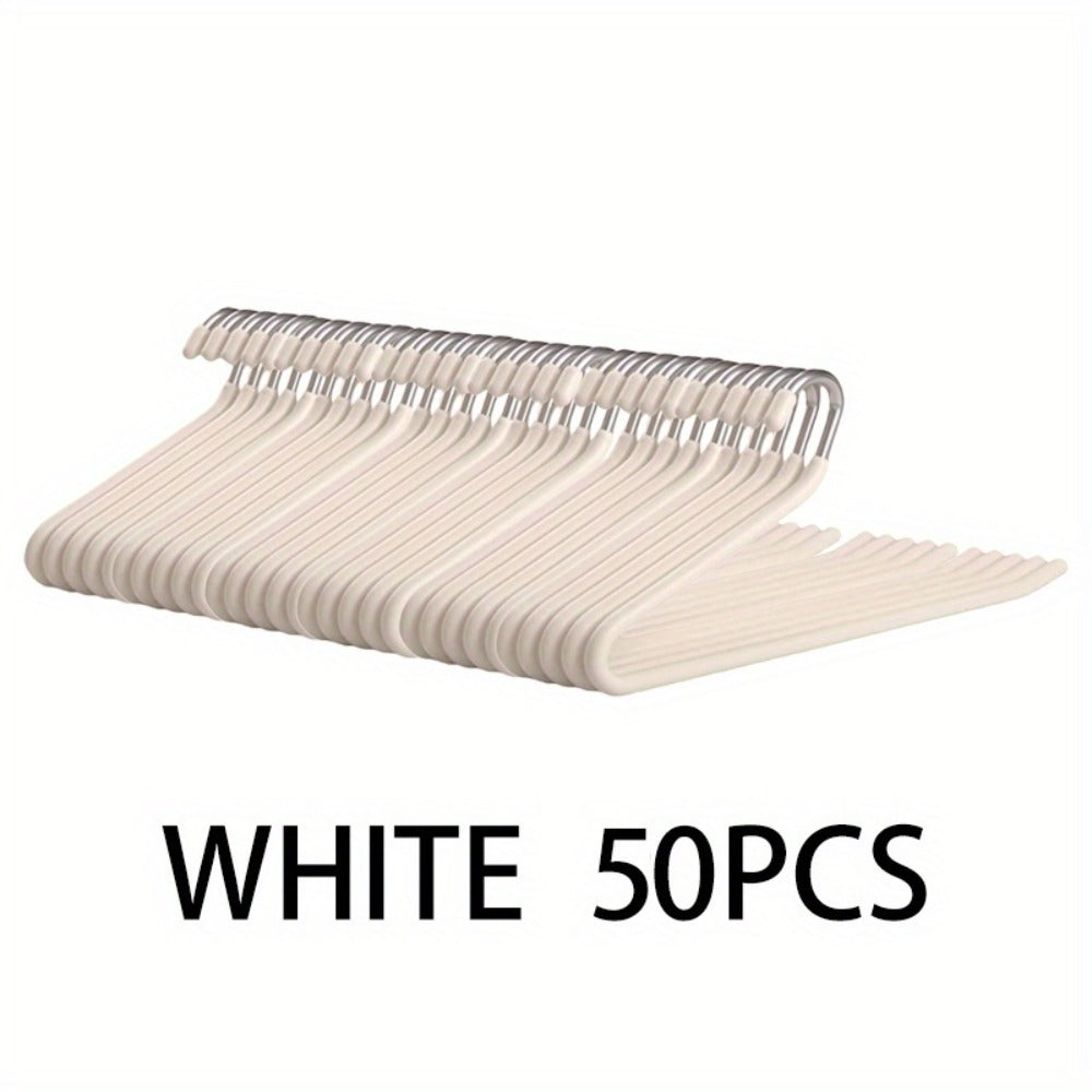 Pants Hangers Metal Open Leg Non-Slip - Heavy Duty Trouser Jeans Hanger for Wardrobe, Space Saving, Black or White, 10/20/30/50pcs