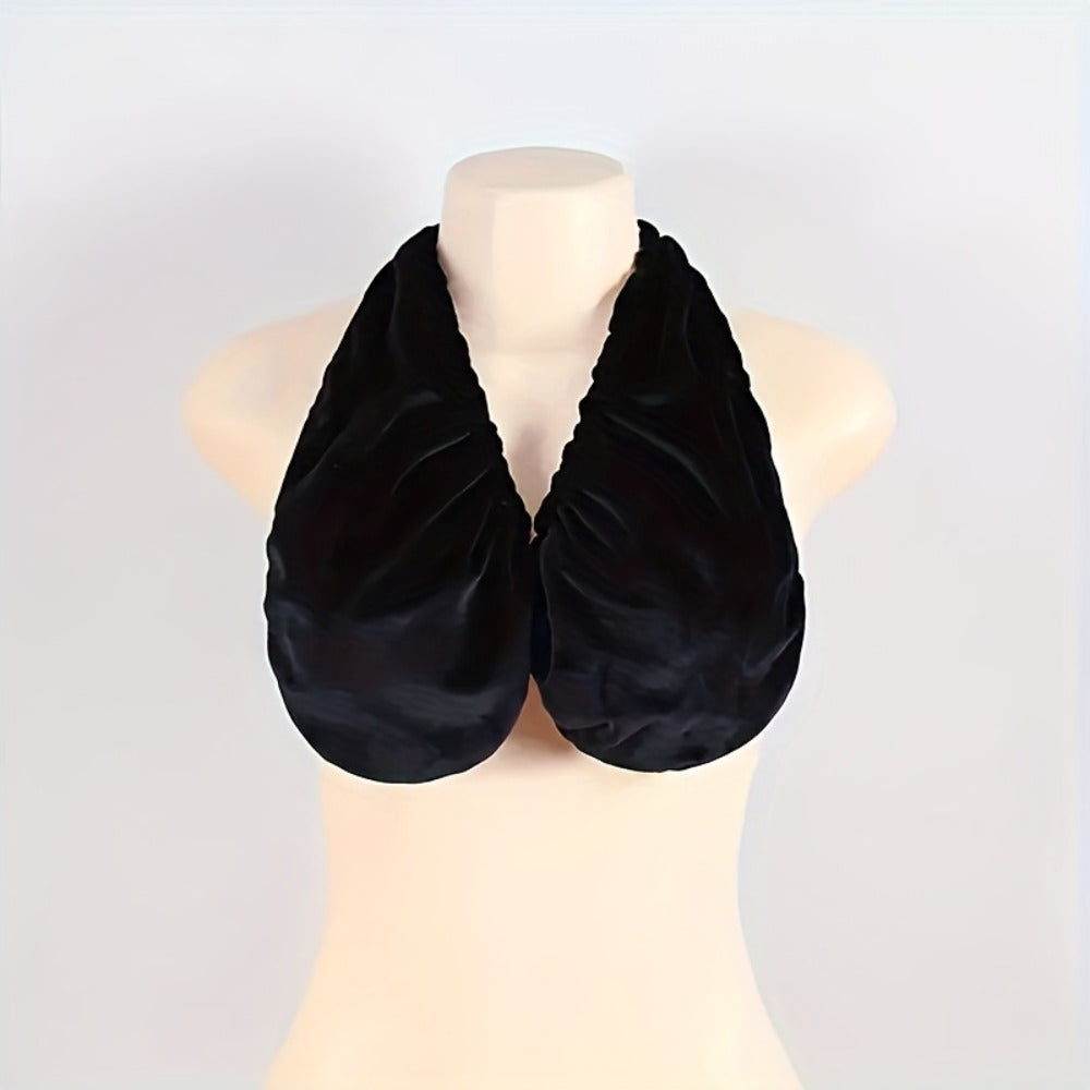 Towel Bra Wrap Double-Sided Coral Fleece 450GSM Absorbent Soft Warm Strapless Hanging Neck Chest Wrap for Beach Sports Daily Wear Feeding Women S M L Black Pink White Red Blue Green Purple