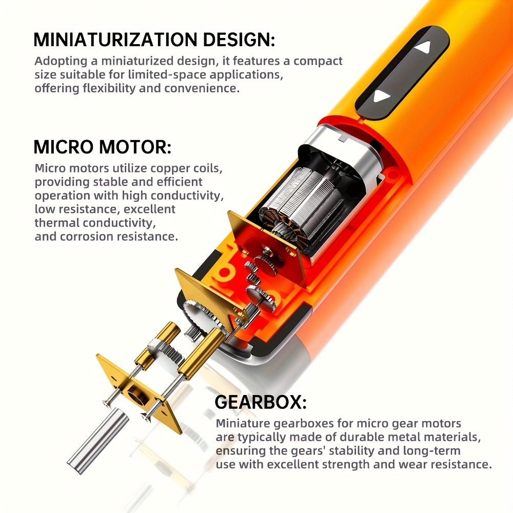 46-in-1 Electric Precision Screwdriver Kit - Brushless Motor USB Rechargeable 500mAh, 46 Bits Reverse Rotation for Phone, PC & Home Repair