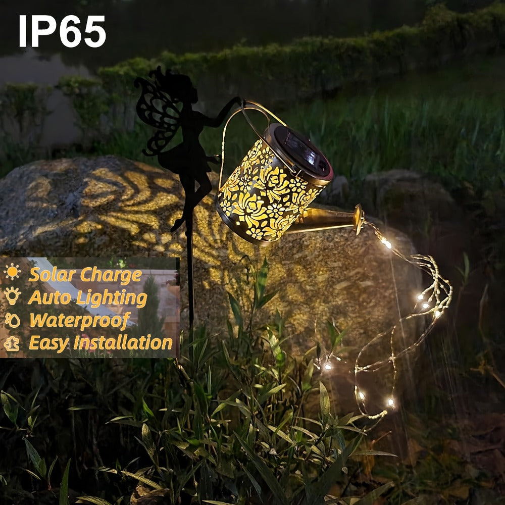 Solar Watering Can Fairy Light 36 LED Waterfall String Lights IP65 Waterproof Outdoor Garden Stake Lamp Patio Yard Decor Halloween Christmas