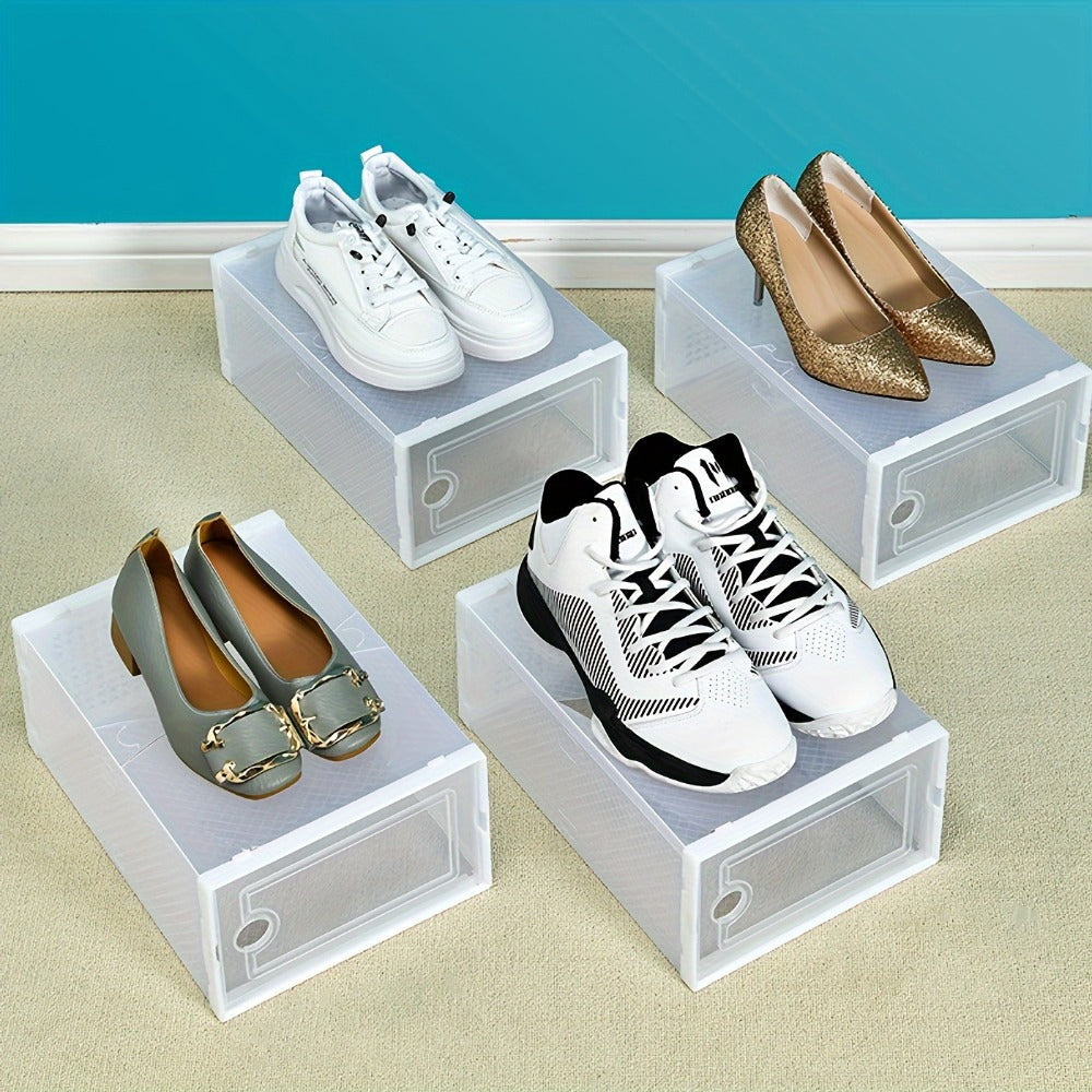 Clear Stackable Shoe Storage Organizer Boxes 12/15 Pack ¨C Space-Saving Shoe Boxes for Closet & Entryway