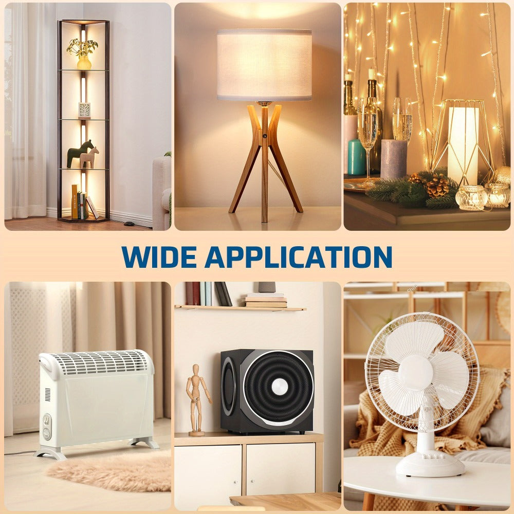 Wireless Remote Control Outlet Switch 100ft RF Range Programmable Expandable Plug-in Remote Light Switch No Wiring for Lamps Fans Appliances Indoor Use