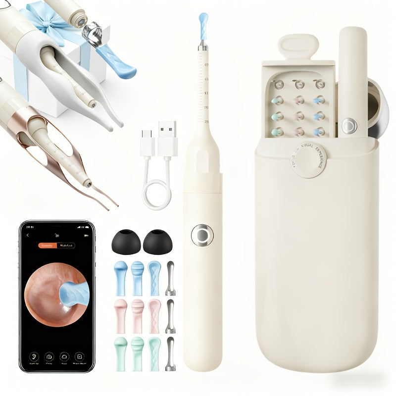 Earwax Removal Tool Set with Light & Camera ¨C Rechargeable Ear Cleaning Kit for iOS & Android, Ear Wax Remover with Otoscope
