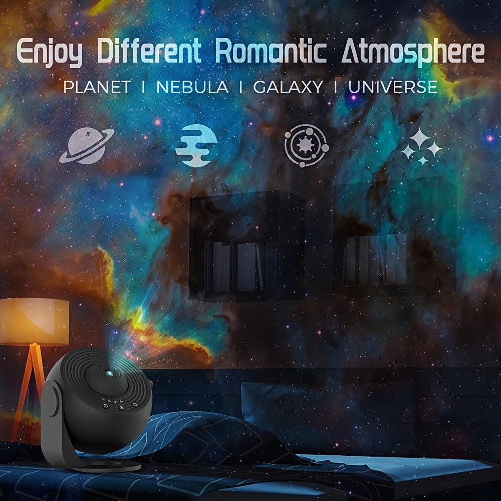 Star Projector Galaxy Aurora Night Light ¨C 13-in-1 Planetarium Projector for Bedroom, Kids Room & Home Theater with Atmospheric LED Lighting