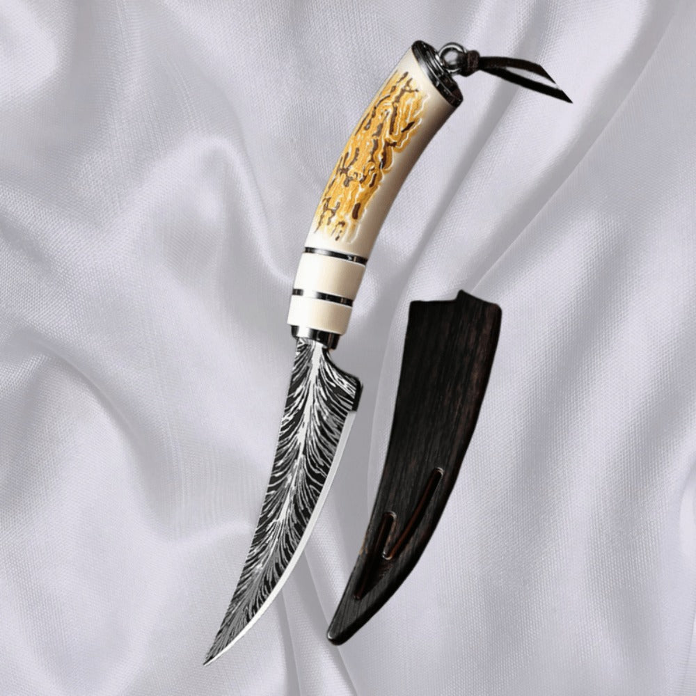 Eagle Head Kitchen Knife 13.5 Inch Sharp 420 Stainless Steel Blade with Engraved Handle - Unique Meat Cleaver Chef Knife for Cooking - Cool Novelty Knife Gift for Men BBQ Enthusiasts