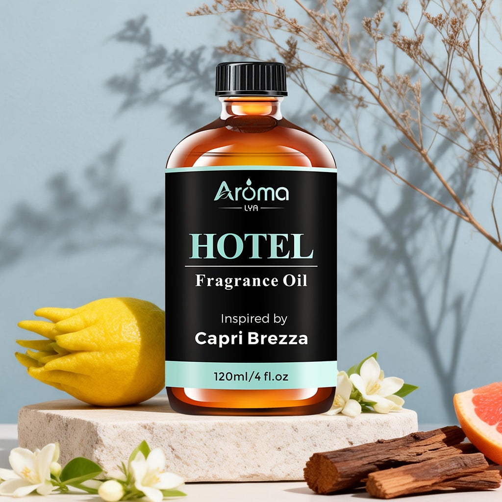 Hotel Fragrance Essential Oil 4oz/120ml ¨C Luxury Scent for Diffuser, Humidifier, Candles & Perfume | White Tea, CapriBreeze, MINE, Beach Villas, R-C Hotel