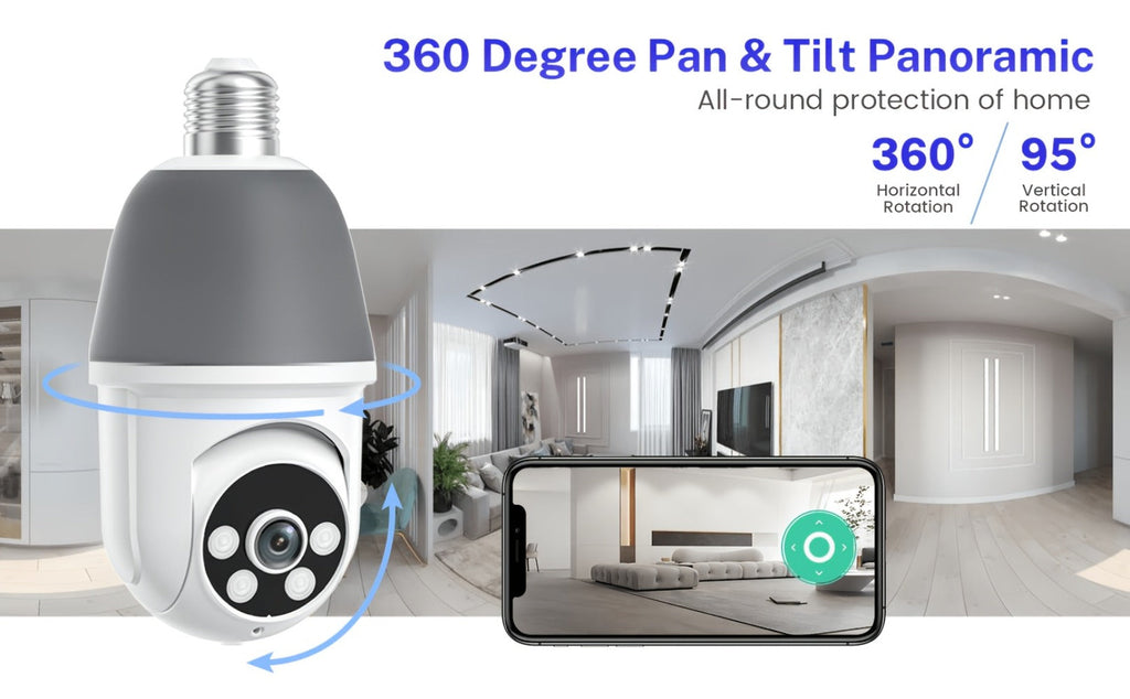 AI Auto Tracking Security Camera 360¡ã Panoramic 1920P | Infrared Night Vision Two-Way Audio 2.4GHz USB Charging | Wireless Indoor Surveillance Camera Human Motion Detection
