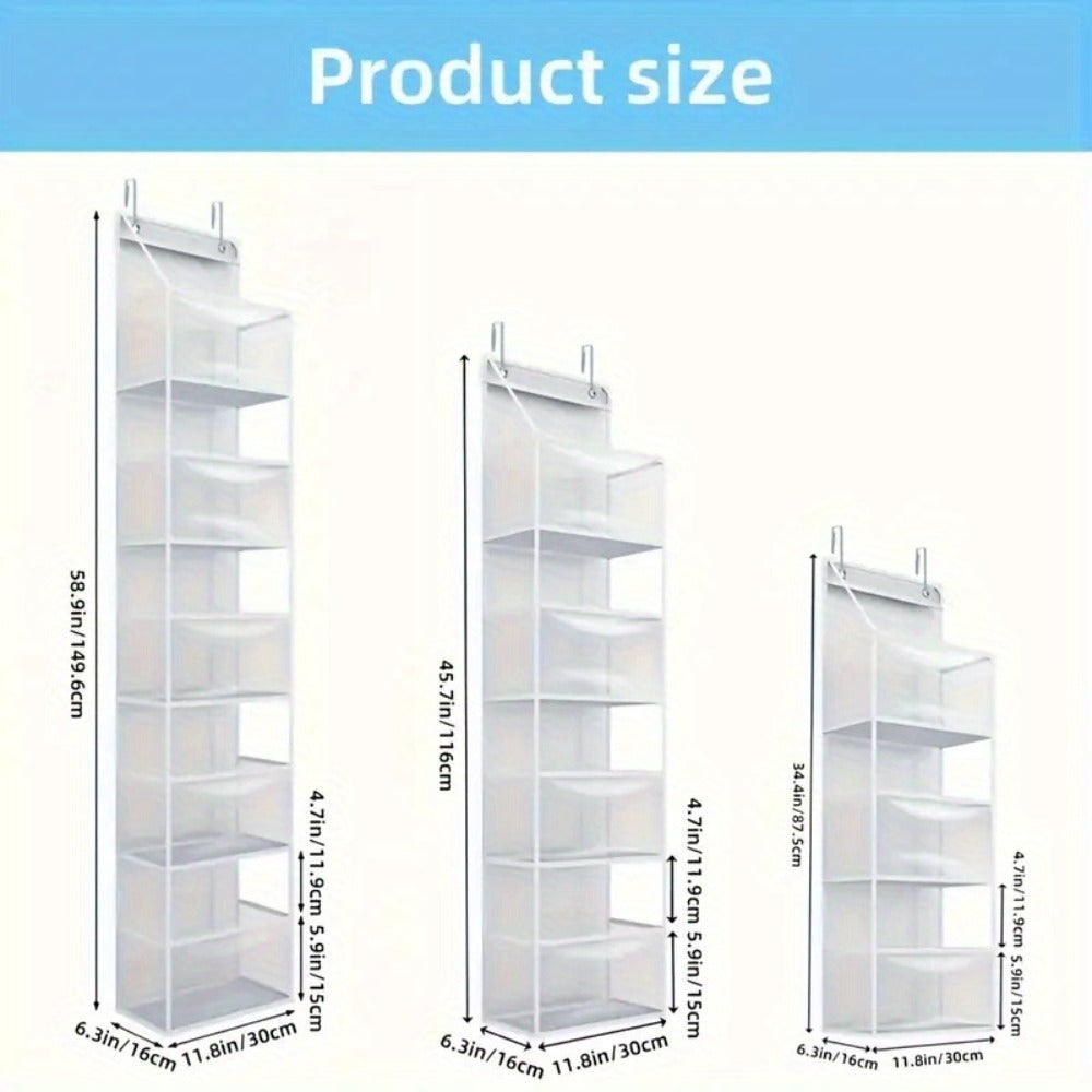 Hanging Storage Bag 4 & 6 Layer Foldable Non-Woven Organizer for Bedroom Bathroom Office Nursery Space Saving