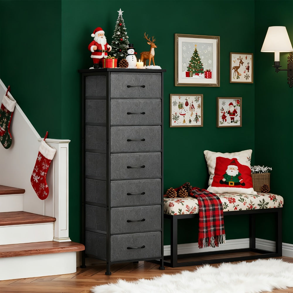 Tall Dresser with Fabric Drawers Storage Organizer 41-47 Inch 6 Drawer Chest for Bedroom Closet Entryway Clothing Storage 6 Colors