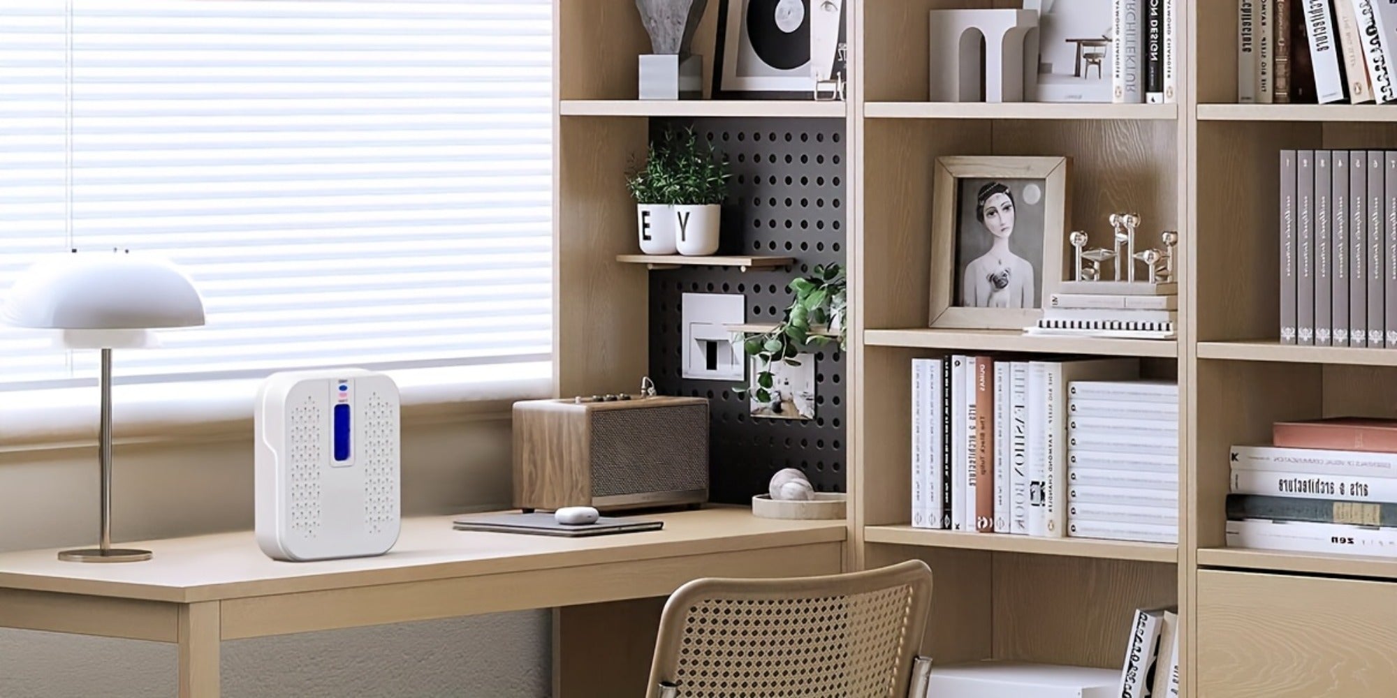 Mini Rechargeable Dehumidifier ¨C Portable Silica Gel Moisture Absorber for Closet, Bathroom, Car, Wardrobe & Bookcase, Reusable Small Dehumidifier with Color-Changing Crystals, Up to 35 Sq Ft Coverage