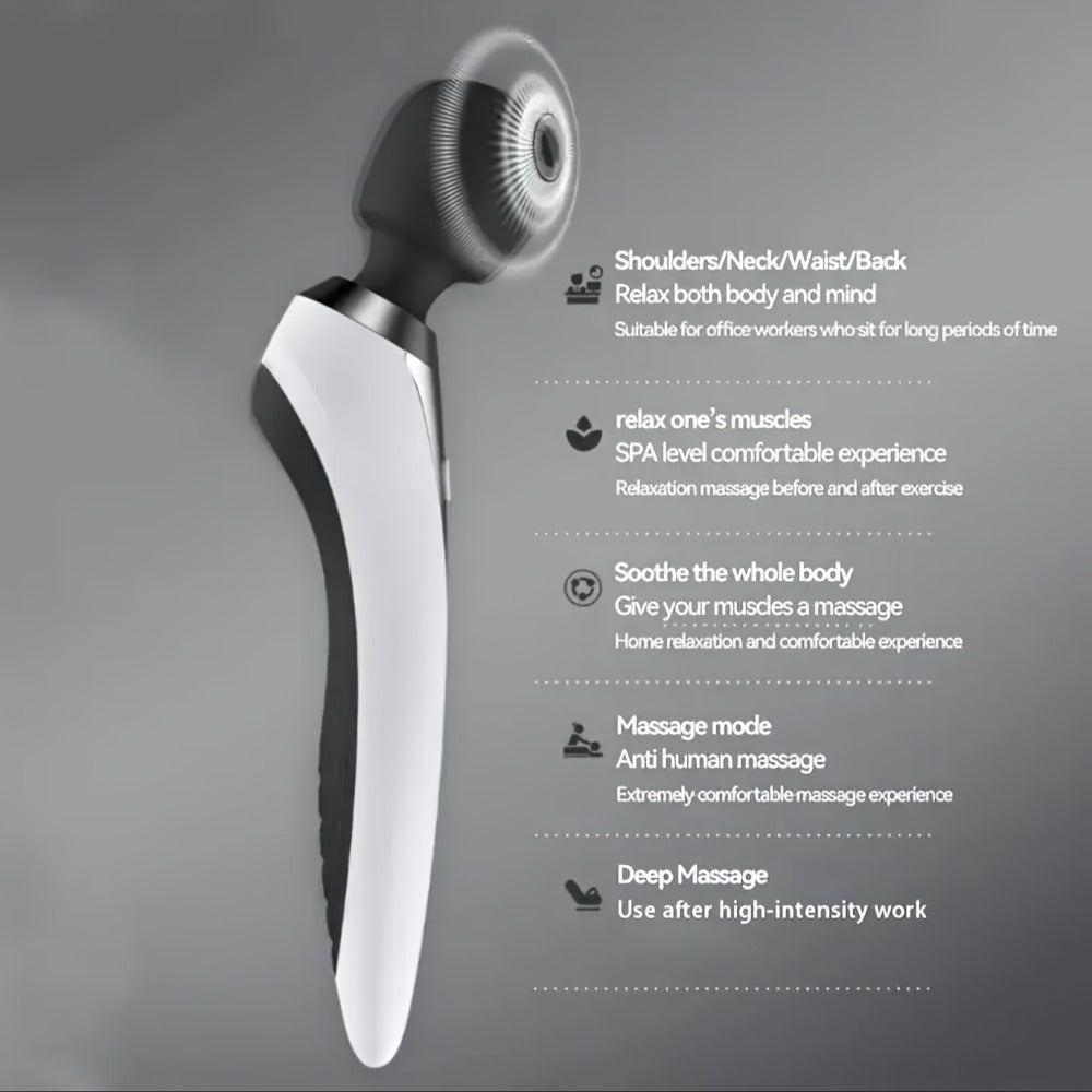 Wireless Stick Massager for Full Body ¨C Portable Rechargeable Personal Massager for Neck, Back, Shoulder, Waist & Legs, Easy to Carry Muscle Tension Relief Tool for Home Office Travel