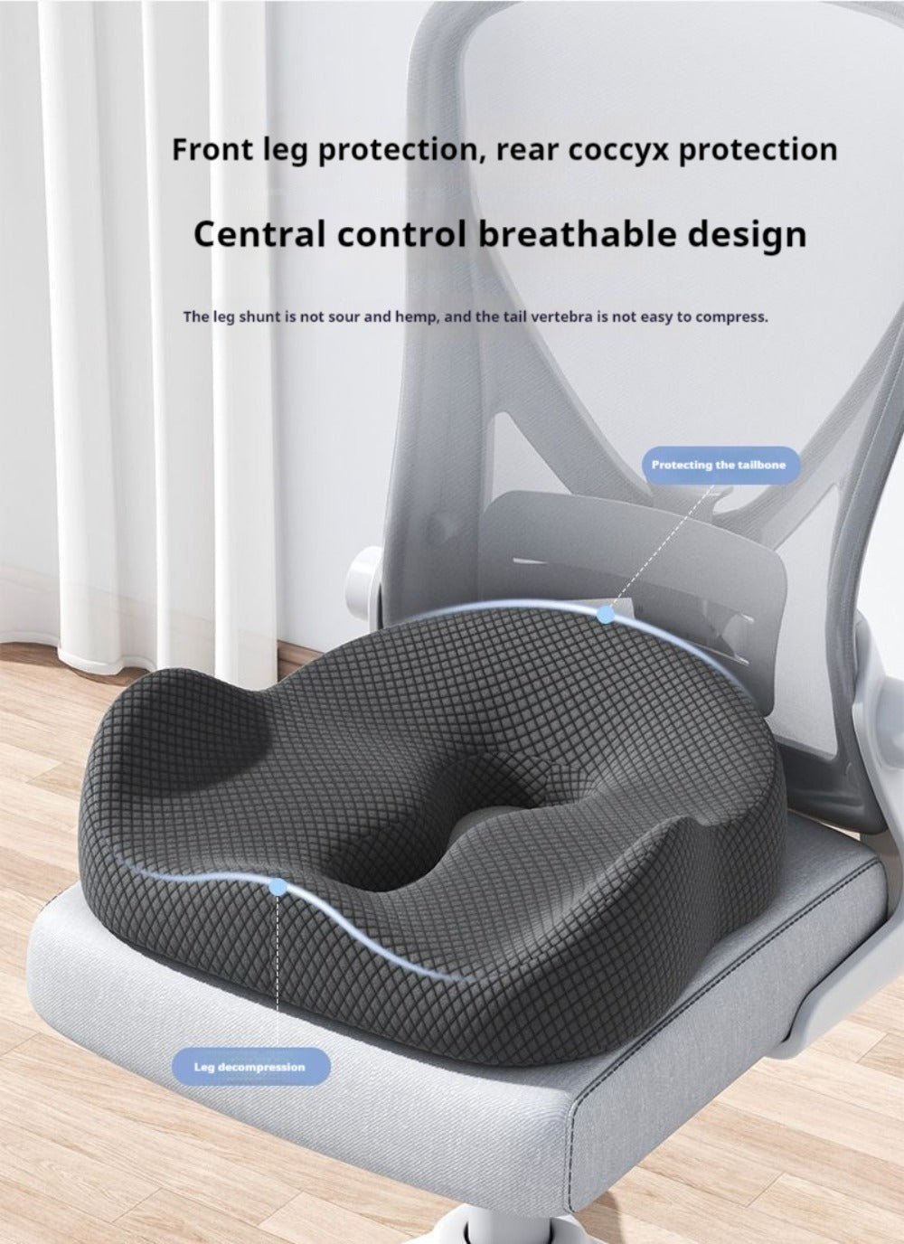 Lumbar Support Cushion & Seat Cushion Set ¨C Ergonomic Office Chair Pillow for Lower Back Pain Relief, Breathable Memory Foam Waist & Hip Support for Home, Car & Desk Chair