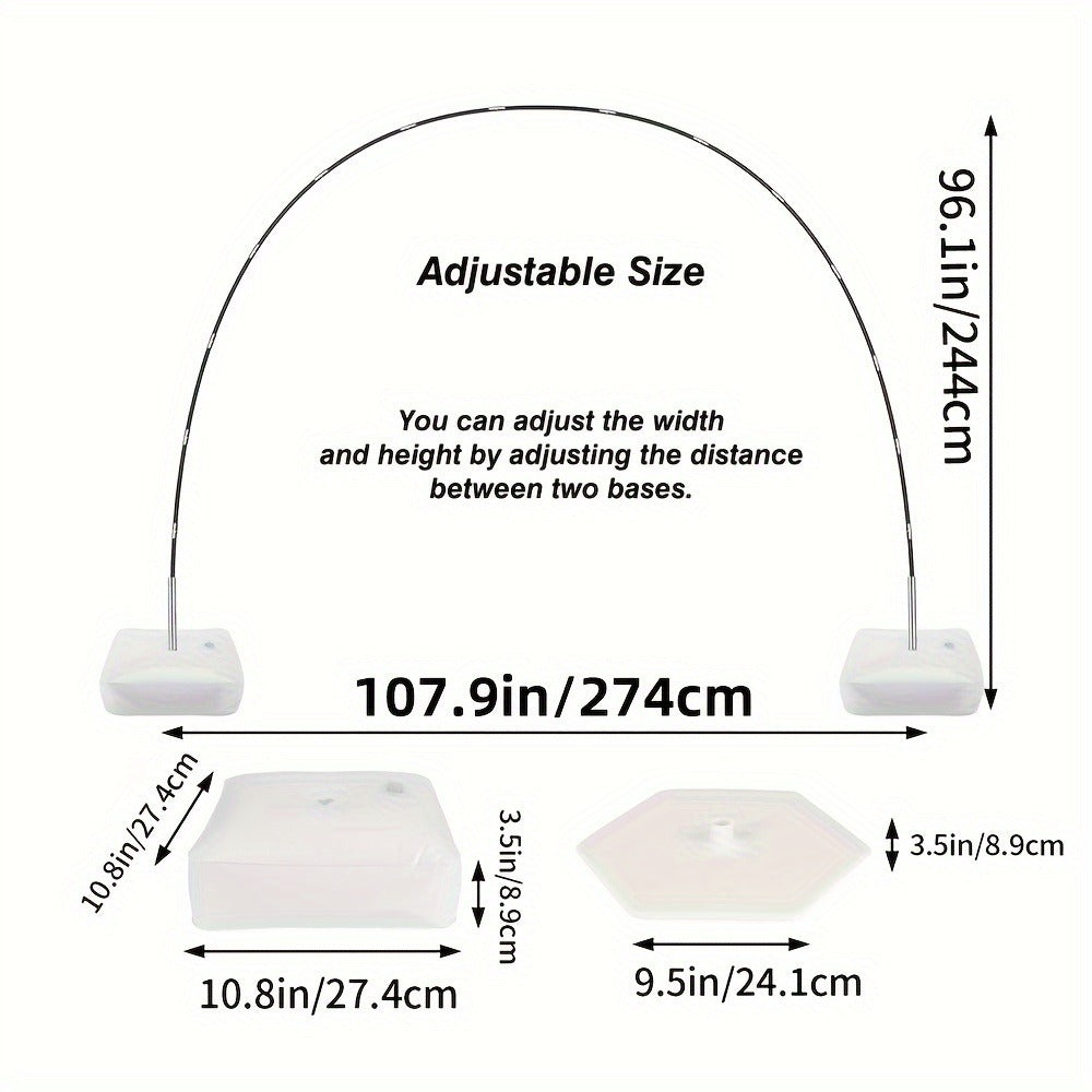 Balloon Arch Kit with Base Stand ¨C Adjustable Floor Arch Stand, Water Fillable Base, Pump & Clips Included, 108x96in for Birthday Wedding Graduation Halloween Christmas Party Decorations