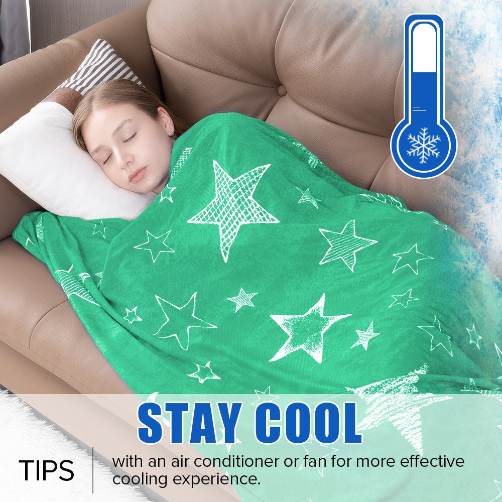 Cooling Blanket for Hot Sleepers - Summer Lightweight Breathable Throw Blanket Double-Sided Soft Cool Blanket for Bed Couch Sofa Night Sweats Hot Flashes Relief Tie-Dye & Solid Colors