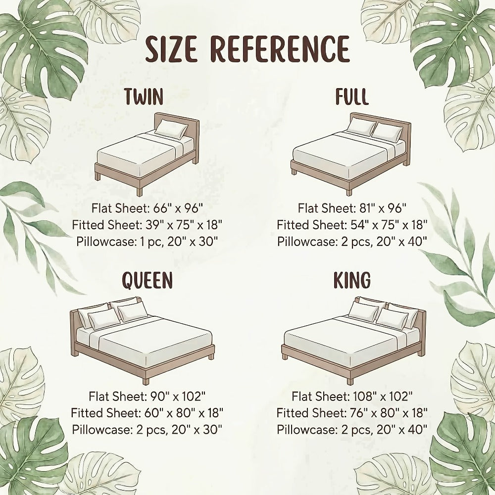 Bamboo Fiber Bed Sheet Set 4-Piece ¨C Cooling Sheets, Hypoallergenic, Deep Pocket Fitted Sheet, Wrinkle-Free Bedding for All Seasons, Twin Full Queen King