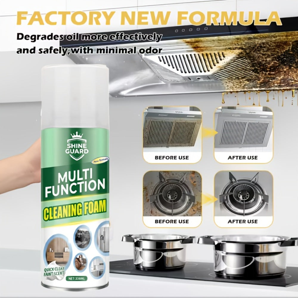 Multi-Purpose Foam Cleaner Spray ¨C Fast-Acting Cleaning Mousse for Kitchen Degreasing, Stove, Bathroom, Floor, Car Interior & More, All-Surface Foam Formula