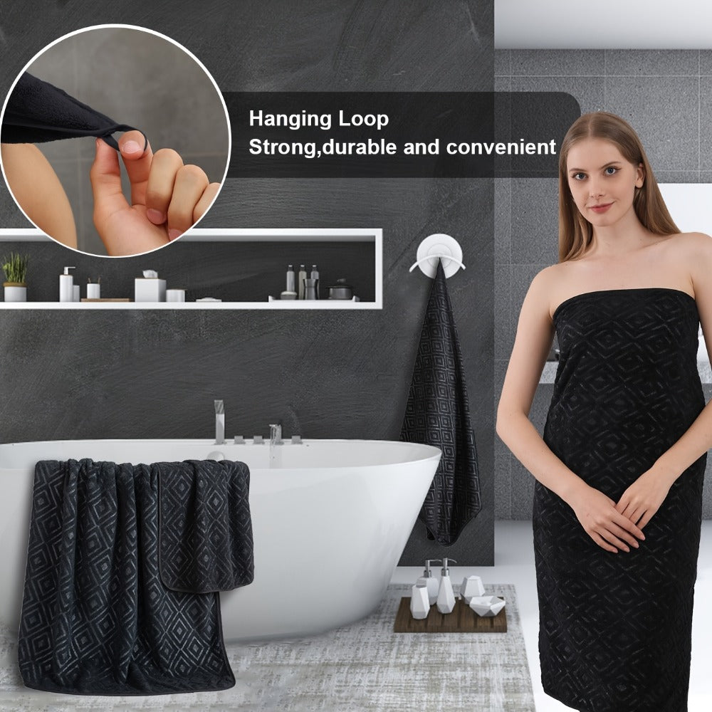 700GSM Bath Towel Set 8 Piece Extra Large Ultra Soft Thick - Highly Absorbent Quick Dry | 2 Oversized Bath Towels 2 Hand Towels 4 Washcloths | 16 Colors | Bathroom Hotel Gym Spa Adult Gift Set