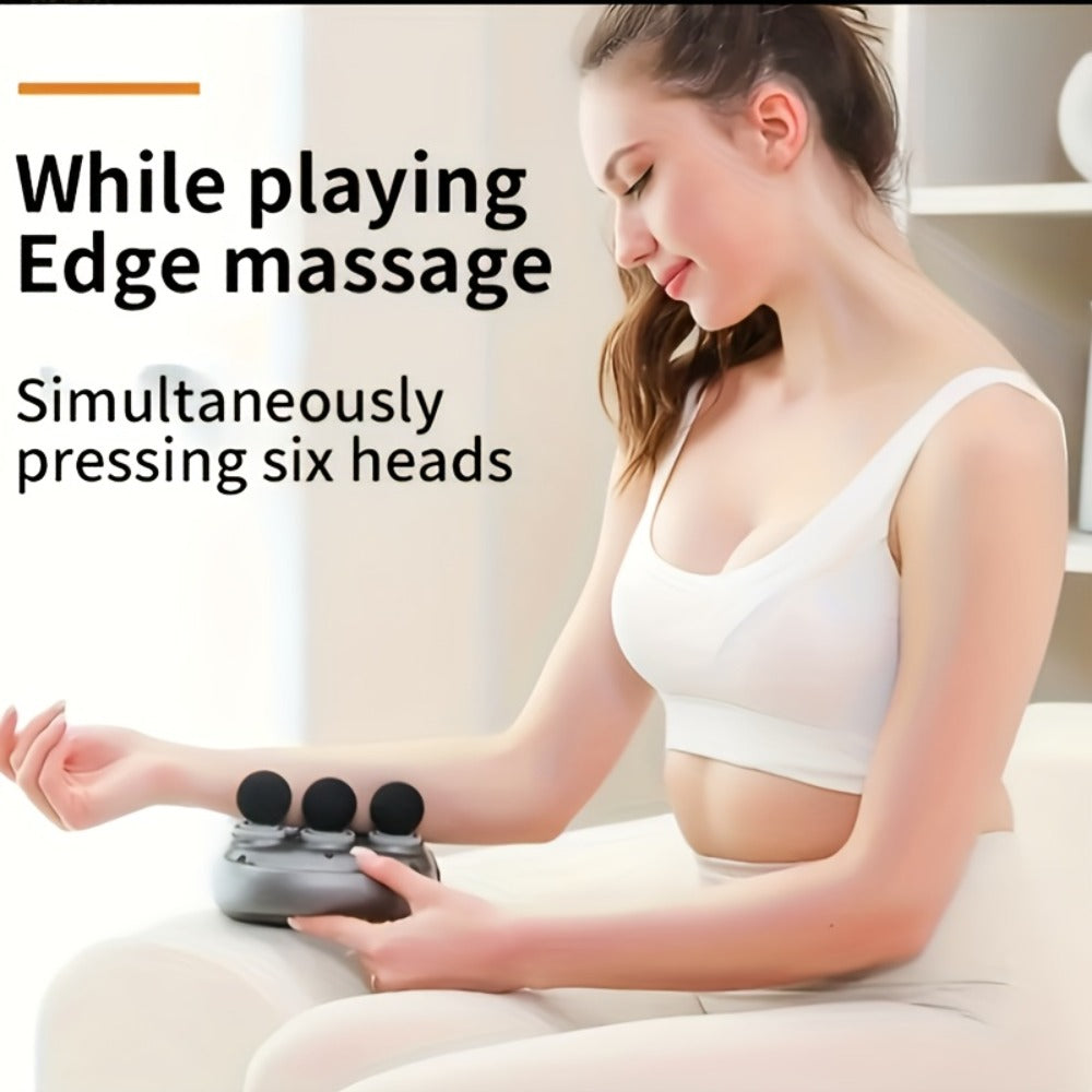 Fascia Gun Multi-Head Deep Tissue Massager ¨C 9 High-Frequency Modes for Leg, Waist, Back & Hip Muscle Relief | Ergonomic Compact Design with High-Performance Motor for Fitness Recovery