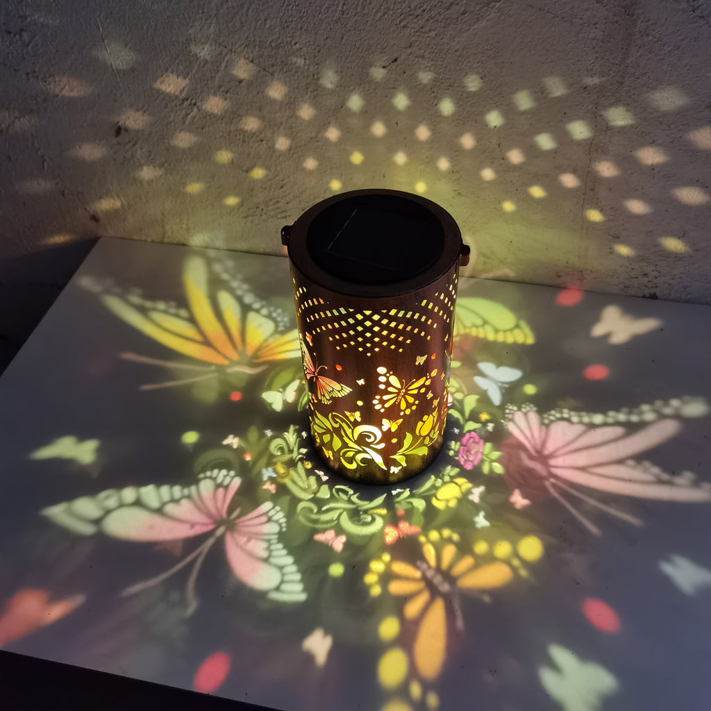 Solar Garden Lantern Outdoor IP65 Waterproof, Hummingbird Butterfly Sunflower Decorative Stake Light, Hand-Painted Solar Powered Yard Patio Porch Decor, Gift for Mom Grandma, Christmas Garden Decoration