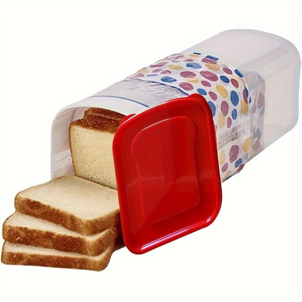 Bread Storage Container with Leak-Proof Lid - Stackable Spacious Toast Keeper Box Portable Reusable Food Storage for Kitchen Organization Camping Loaf Keeper