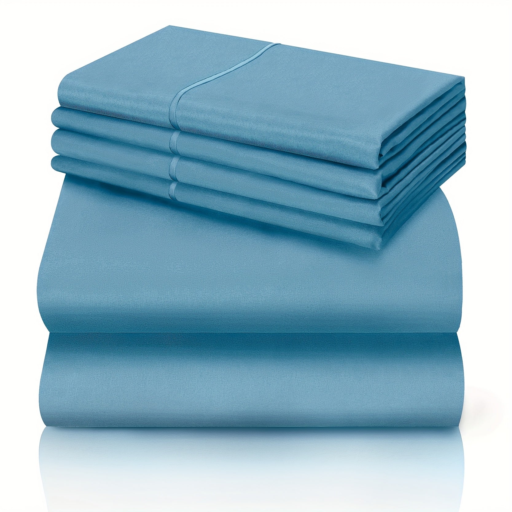 California King Sheet Set 6-Piece Breathable Cooling Bed Sheets Ultra-Soft Hotel Luxury Microfiber 18 Inch Deep Pocket Wrinkle Fade Resistant Flat Sheet Fitted Sheet 4 Pillowcases Multiple Colors