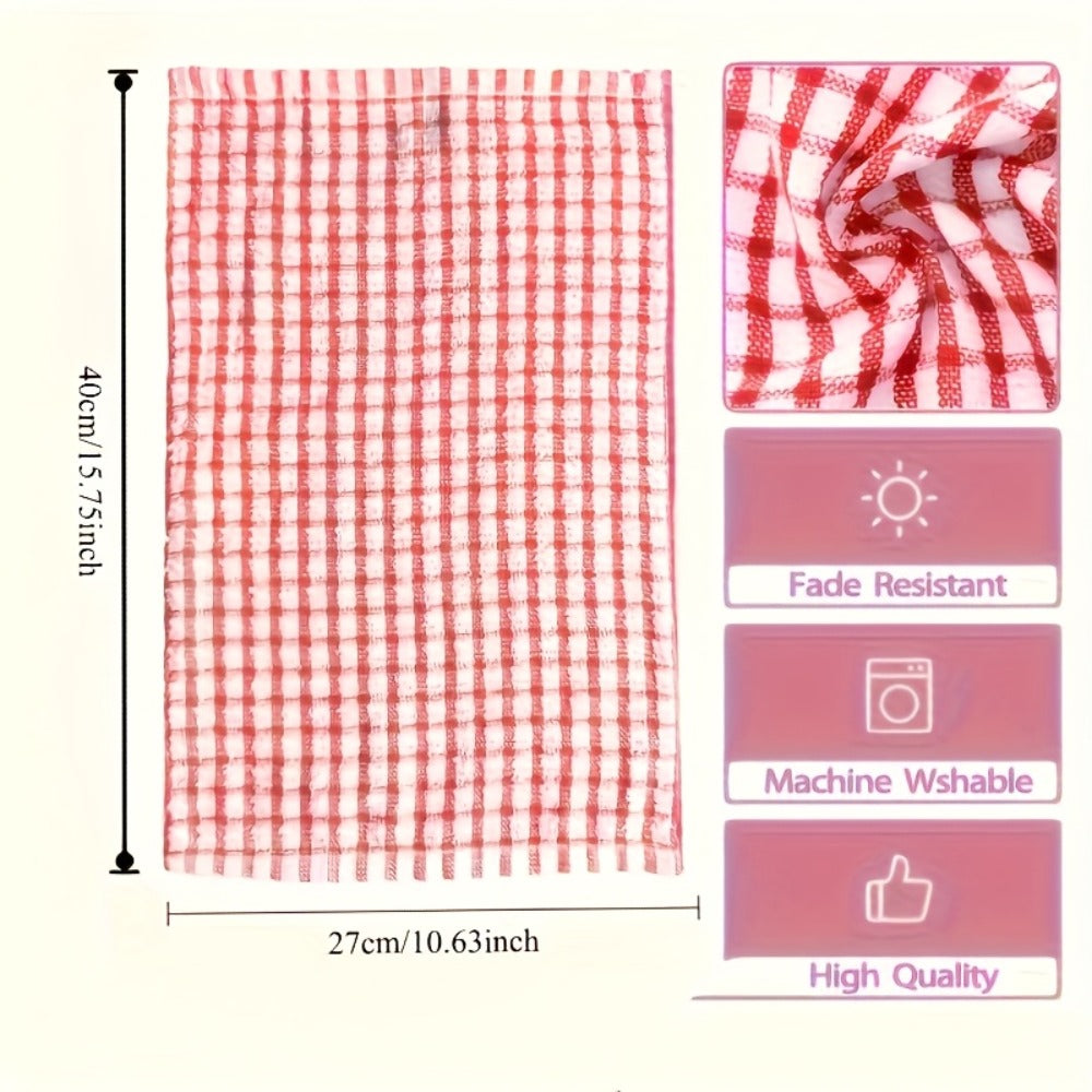 Highly Absorbent Cleaning Cloths Dish Towels - Reusable Kitchen Dishcloths, Quick-Dry Multi-Purpose Napkins & Tea Towels for Kitchen, Dining & Living Room, Stackable Space-Saving Design