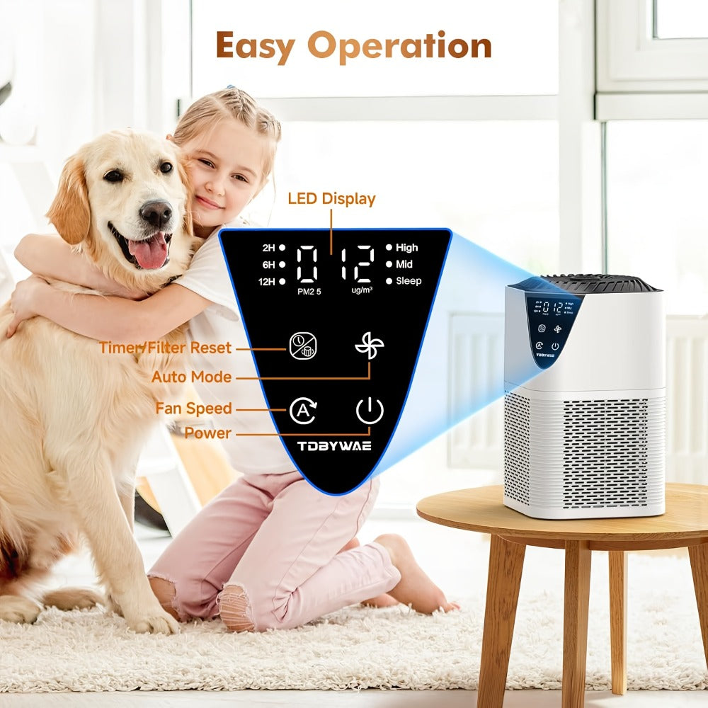 Air Purifier H13 True HEPA Filter for Large Room - Aromatherapy Diffuser, 1076 Sq Ft Coverage, 25dB Ultra Quiet, Removes 99.97% Odors Dust Smoke, Bedroom Kitchen Living Room, Energy Saving Night Light