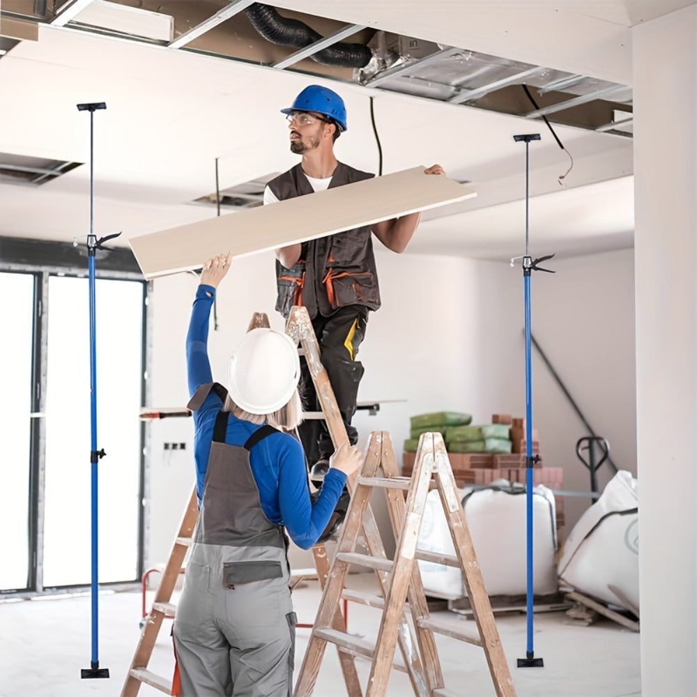 Adjustable Steel Support Rods for Drywall & Cabinet Installation, Extendable Construction Support Poles 19.7¡±-45.3¡± / 45¡±-114¡±, Manual Lifting Tool Height Adjuster for Home Renovation, 2PCS & 4PCS Sets