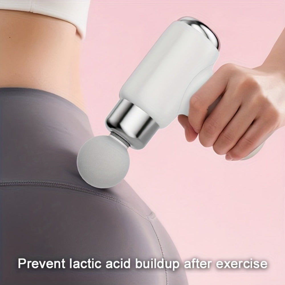 Massage Gun USB Rechargeable Handheld Percussion Massager | 9 Interchangeable Heads Deep Tissue Electric Body Massager | Cordless Muscle Recovery Tool for Men Women Athletes Gym Home Office Travel