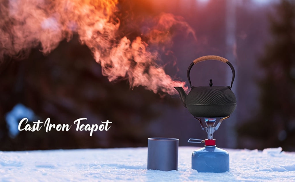 Cast Iron Teapot with Stainless Steel Infuser 60 oz ¨C Japanese Style Tea Kettle for Camping & Home Brewing
