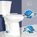 Decorative Toilet Bolt Covers Sea Turtle - 2pcs Cute Coastal Bathroom Decor Toilet Bolt Caps, Easy Install Fun Bathroom Accessories, Toilet Screw Cover Replacement Parts, Blue & Green Options