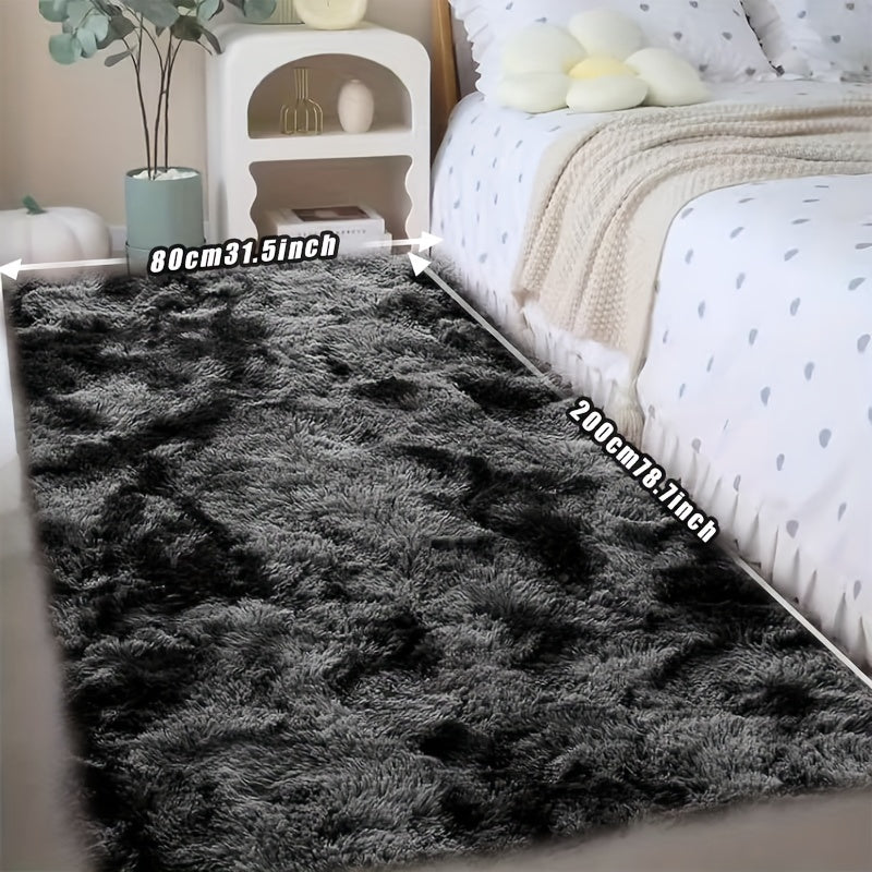 Fluffy Rug Plush Soft Indoor Carpet Non-Slip for Living Room Bedroom Hallway Runner Nursery Kids Play Area ¡ª Tie Dye & Solid Colors Multiple Sizes