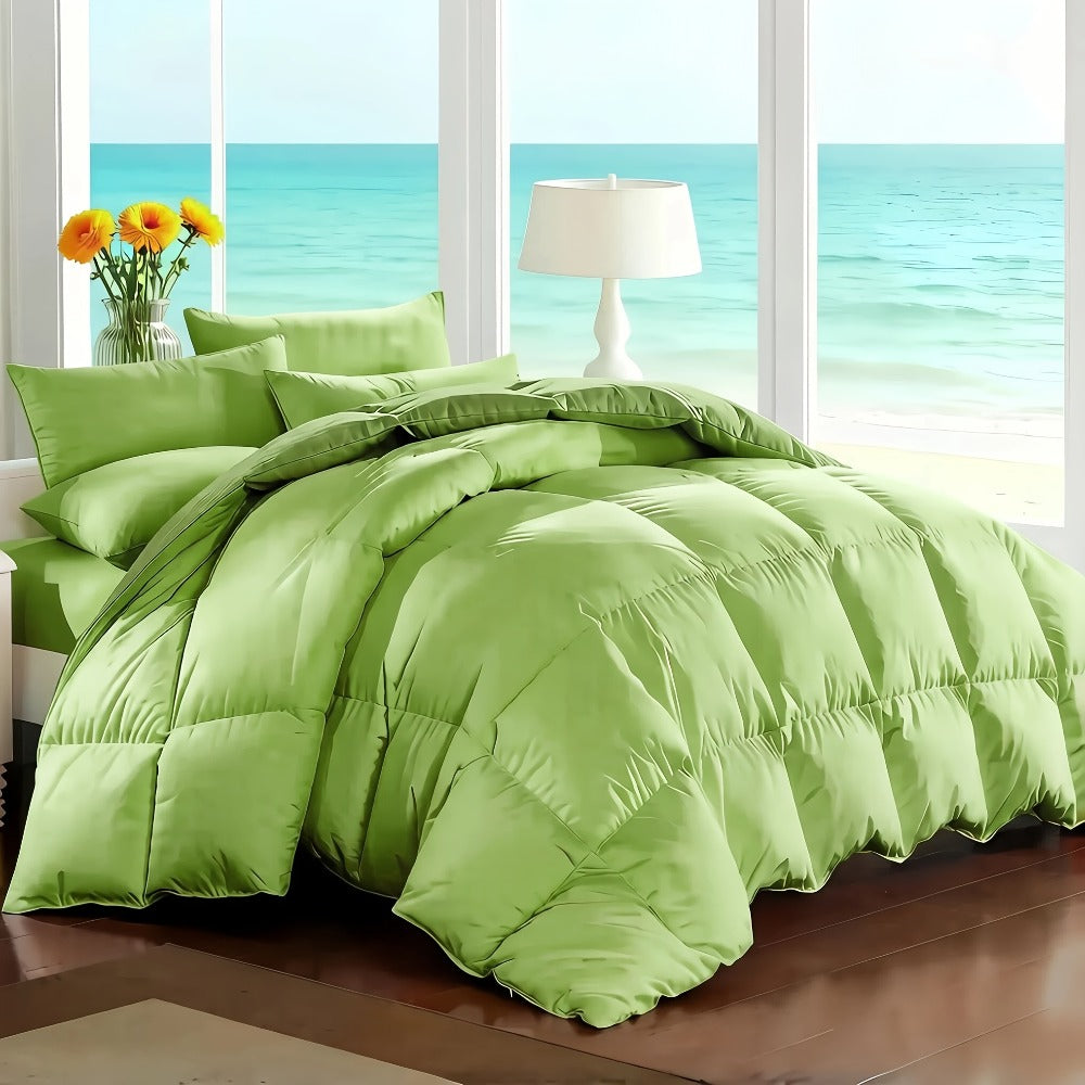 Comforter Set 7-Piece Bed in a Bag Queen King Full Soft Microfiber Down Alternative Comforter Fitted Sheet Flat Sheet Pillow Shams Pillowcases All Season Bedding Set 34 Colors