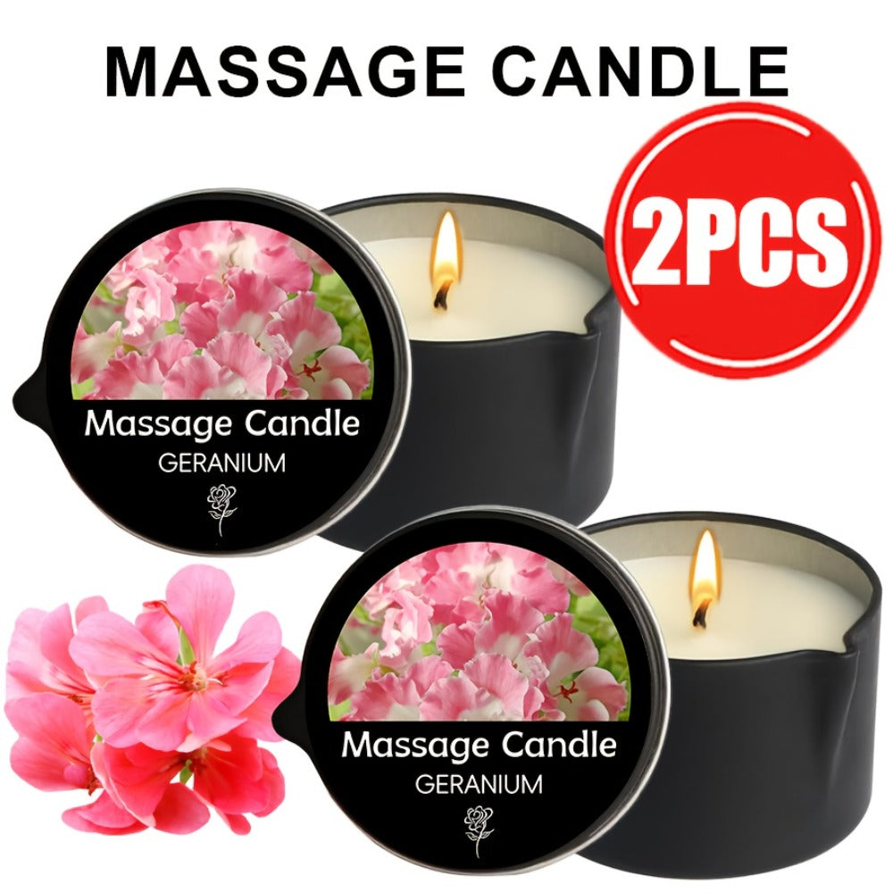 Luxury Soy Wax Candle 2-in-1 Massage Body Oil Essential Oil 20+ Scents 1pc 2pcs 6pcs Warm Moisturizing Lotion Spa Nail Salon Wedding Valentine Christmas Gift