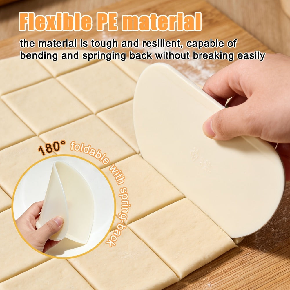 Silicone Baking Mat Set 4pcs, Extra Thick Non-Stick Pastry Mat with Measurement Scales, Non-Slip Dough Kneading Mat, Includes Rolling Pin, Dough Scraper and Storage Bag, Reusable Kitchen Baking Tools