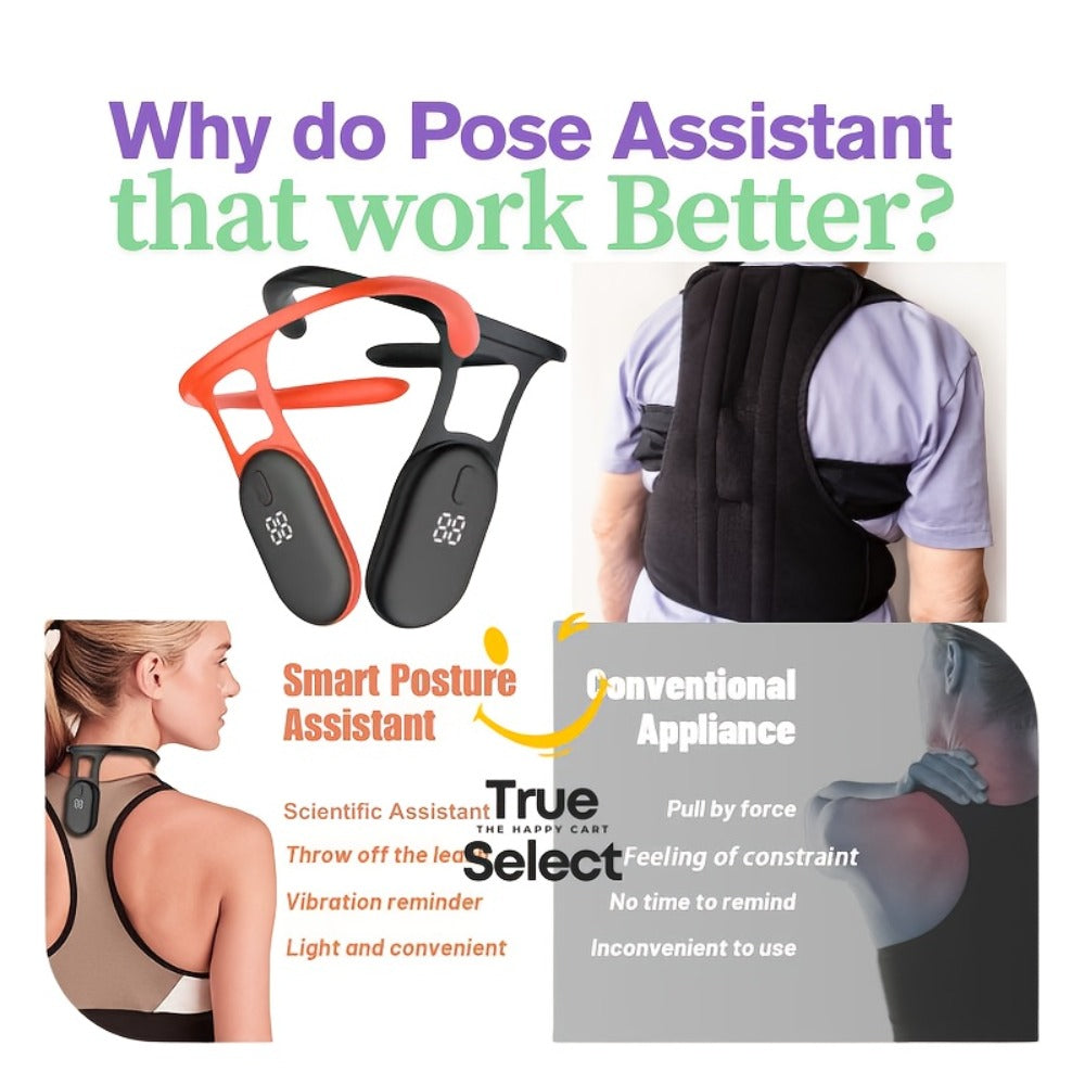 Posture Corrector Smart Vibration Reminder 1pc or 2pcs - Auto-Sensing 25¡ã Slouch Alert USB Rechargeable Neck Back Support Trainer for Desk Office Gaming, Breathable ABS Silicone, Gift Ready