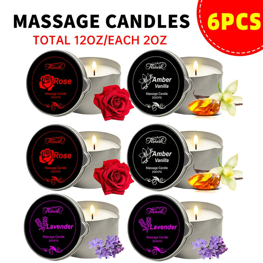 Luxury Soy Wax Candle 2-in-1 Massage Body Oil Essential Oil 20+ Scents 1pc 2pcs 6pcs Warm Moisturizing Lotion Spa Nail Salon Wedding Valentine Christmas Gift