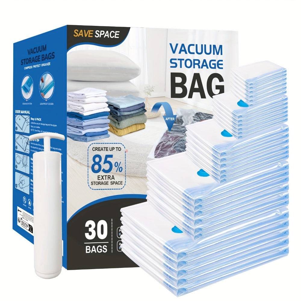 Vacuum Storage Bags Space Saver Bags for Clothes Comforters Bedding Travel Luggage ¨C Extra Thick Jumbo Seal Bags 4pcs 8pcs 10pcs 12pcs 20pcs 30pcs