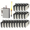 Permanent Match Lighter 20 Pack Flint Metal Waterproof Reusable Fire Starter EDC Camping Survival Gear No Battery Needed Christmas Birthday Gift Set