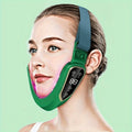 Double Chin Reducer Face Lifting Massager - 6-Speed Electric V-Line Facial Slimming Device, USB Rechargeable Jaw Exerciser & Skin Tightening Beauty Tool for Women, Dark Green / Light Green / Pink