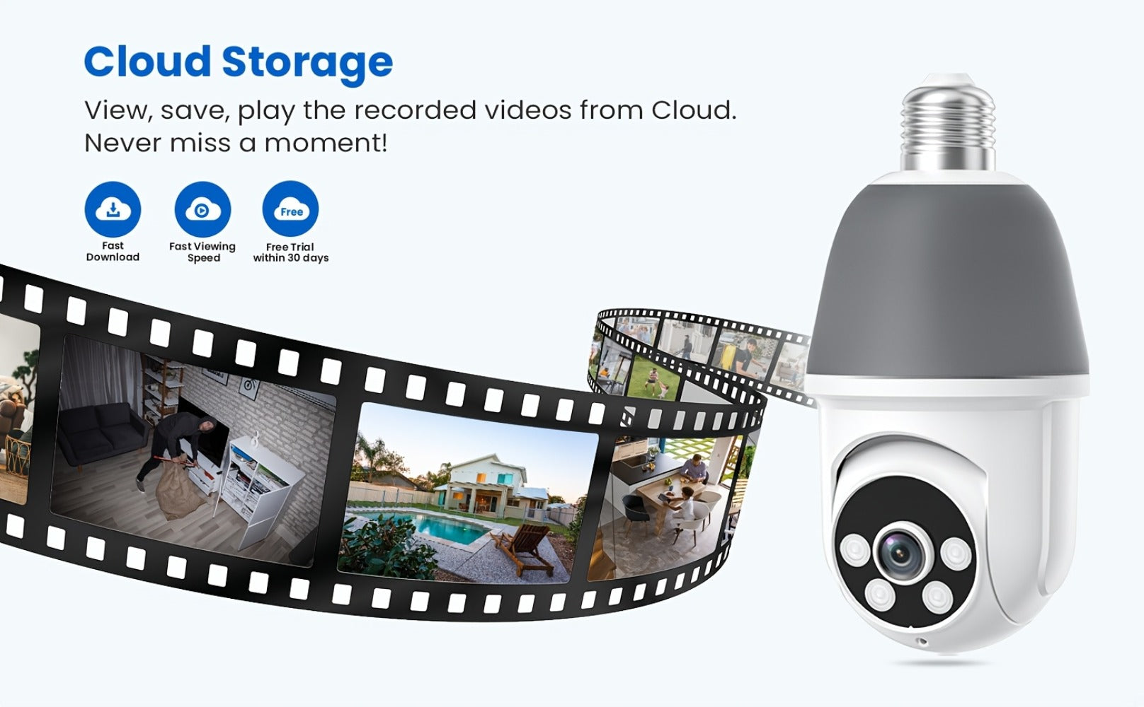 AI Auto Tracking Security Camera 360¡ã Panoramic 1920P | Infrared Night Vision Two-Way Audio 2.4GHz USB Charging | Wireless Indoor Surveillance Camera Human Motion Detection