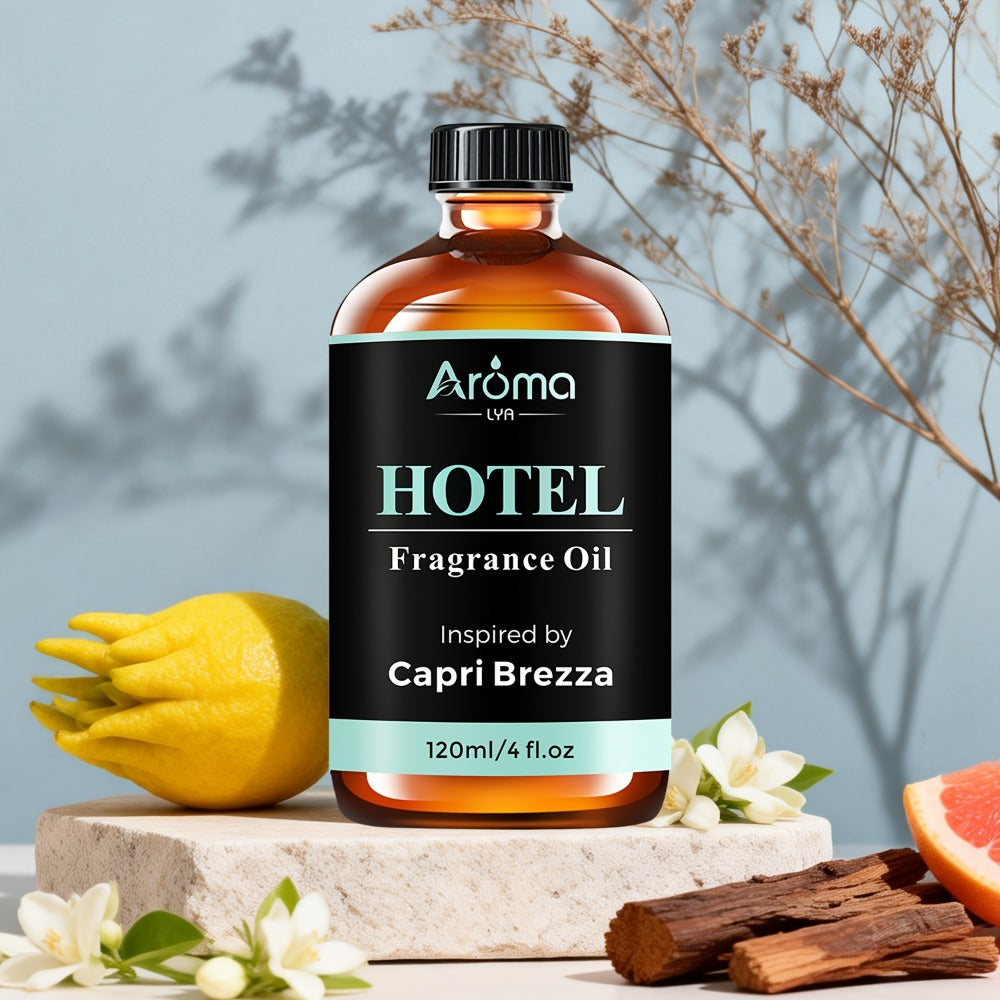Hotel Fragrance Essential Oil 4oz/120ml ¨C Luxury Scent for Diffuser, Humidifier, Candles & Perfume | White Tea, CapriBreeze, MINE, Beach Villas, R-C Hotel