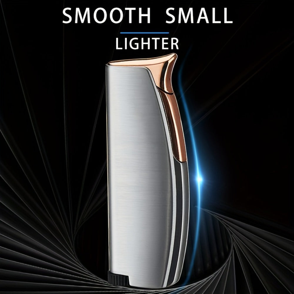 Windproof Lighter 2-Pack ¨C Slim Portable Pocket Lighter with Mirror Finish, Refillable Butane Flame, Fashionable Gift for Men & Women, Available in 8 Colors (Red, Black, White, Silver, Pink, Blue, Yellow, Green)