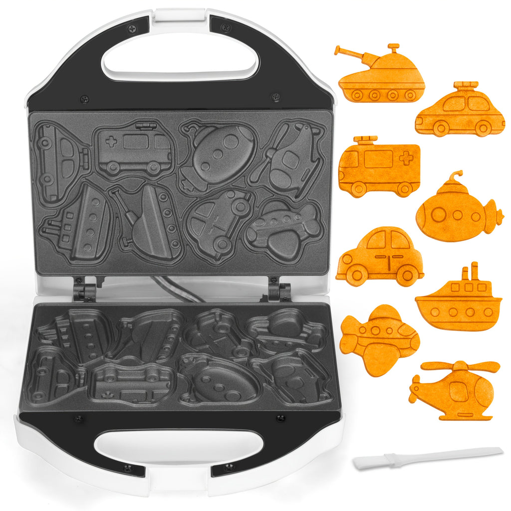 Dinosaur Waffle Maker Electric ¨C 8 Dino Shapes Non-Stick Pancake Maker for Kids | Also Available in Car & Monster Designs