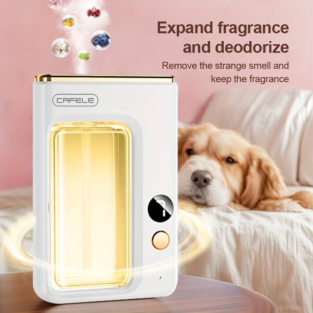 Aroma Diffuser & Humidifier 2-in-1 ¨C USB Powered, 7-Level Mist, Odor Eliminator, Includes Essential Oil (Shangri-La or Encounter), Compact Air Moisturizer & Fragrance Diffuser for Home, Office & Bedroom