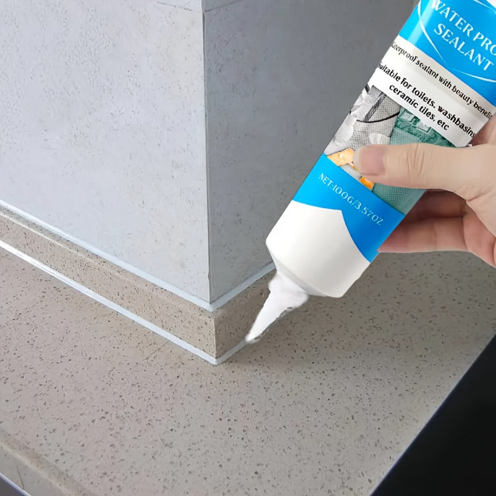 Waterproof Tile Grout Sealant 100g Gap Filler for Kitchen Bathroom Sink Floor Odor Free Easy Handling Strong Durability Caulking Adhesive Tile Refill Agent White