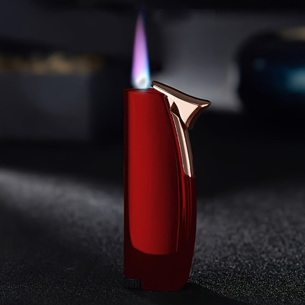 Windproof Lighter 2-Pack ¨C Slim Portable Pocket Lighter with Mirror Finish, Refillable Butane Flame, Fashionable Gift for Men & Women, Available in 8 Colors (Red, Black, White, Silver, Pink, Blue, Yellow, Green)