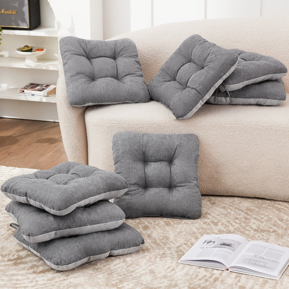 Memory Foam Chair Cushions 4/8 Pack, Non-Slip Seat Pads for Dining Chairs, Kitchen, Office & Patio ¨C Indoor Outdoor Chair Pads M/L Size