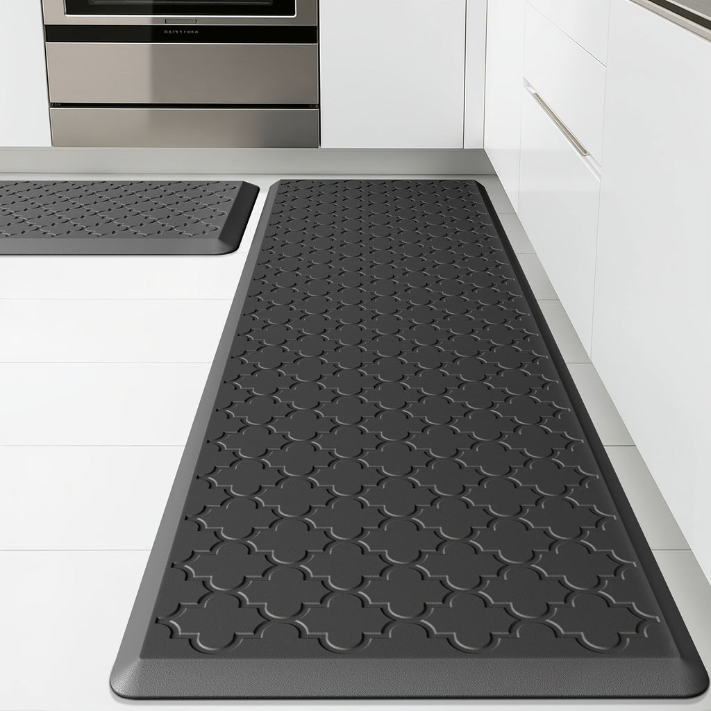 Anti Fatigue Kitchen Mat Set 2 Piece Cushioned Non-Slip Standing Mat for Kitchen Sink Office Laundry Floor Comfort